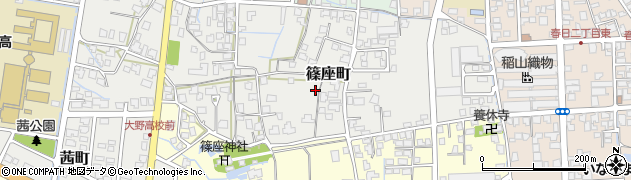 福井県大野市篠座町周辺の地図