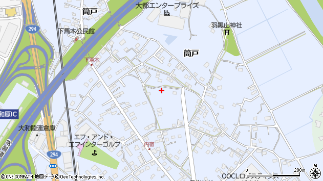〒300-2435 茨城県つくばみらい市筒戸の地図