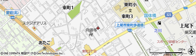 埼玉県上尾市東町周辺の地図