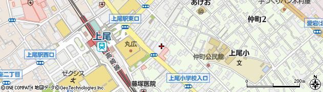 牛タンしゃぶしゃぶ 忍家 上尾駅東口店周辺の地図