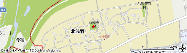 万福寺の板石塔婆周辺の地図