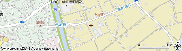 埼玉県春日部市永沼176周辺の地図