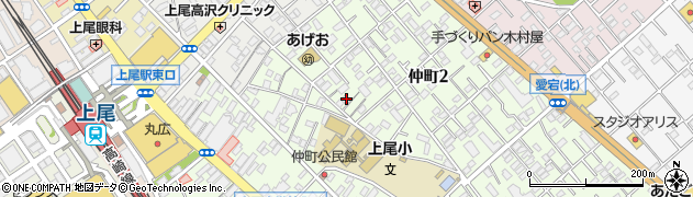 埼玉県上尾市仲町周辺の地図