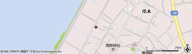 茨城県鹿嶋市爪木周辺の地図