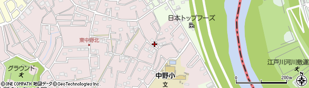 埼玉県春日部市東中野1557周辺の地図