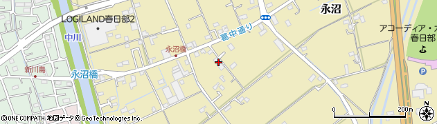 埼玉県春日部市永沼1304周辺の地図