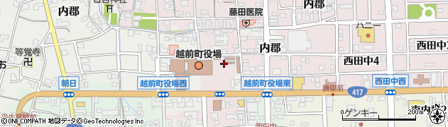 越前町役場　庁舎建設室周辺の地図