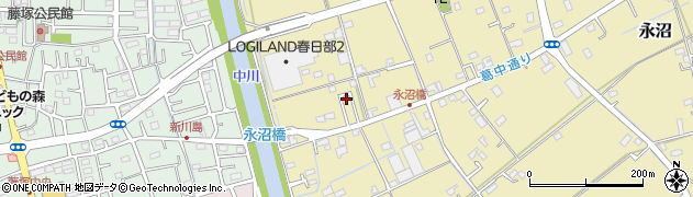 埼玉県春日部市永沼218周辺の地図