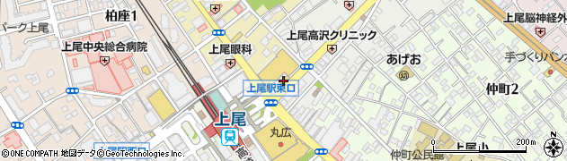 焼肉×赤から鍋 赤から 上尾駅東口店周辺の地図