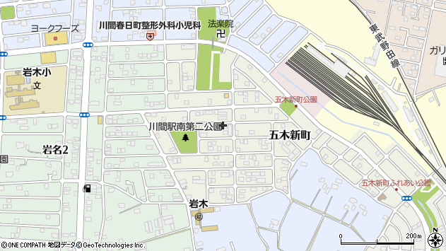 〒278-0053 千葉県野田市五木新町の地図