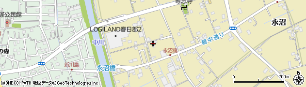 埼玉県春日部市永沼216周辺の地図