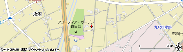 埼玉県春日部市永沼1882周辺の地図
