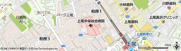ドトールコーヒーショップ上尾中央総合病院店周辺の地図