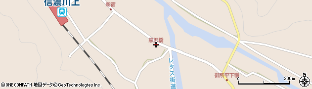 黒沢橋周辺の地図