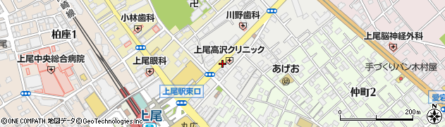 上尾駅入口周辺の地図