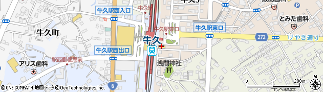 ファミリーマート牛久駅前店周辺の地図