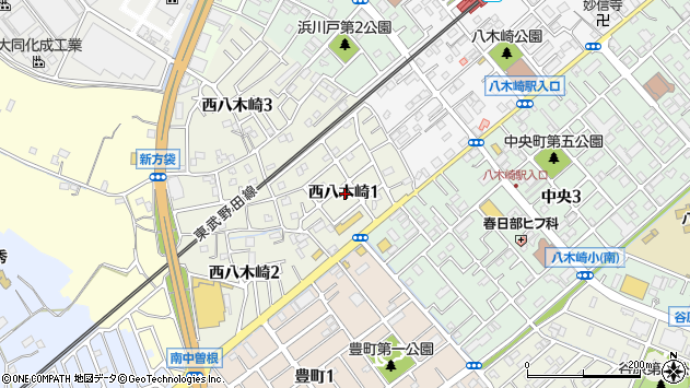 〒344-0059 埼玉県春日部市西八木崎の地図