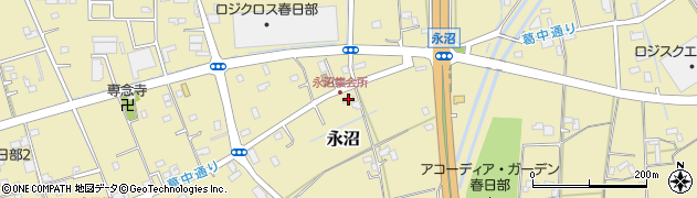 埼玉県春日部市永沼1412周辺の地図