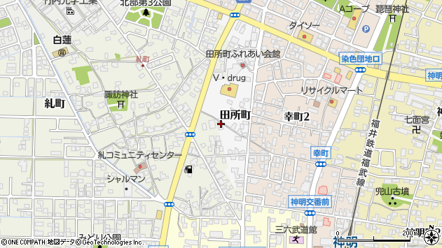 〒916-0003 福井県鯖江市田所町の地図