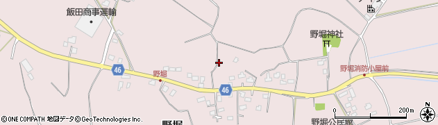 茨城県つくばみらい市野堀周辺の地図