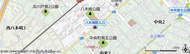 八木崎駅入口周辺の地図