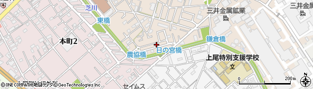 埼玉県上尾市二ツ宮713周辺の地図