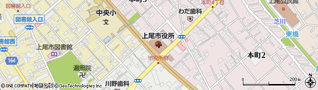 埼玉県上尾市周辺の地図
