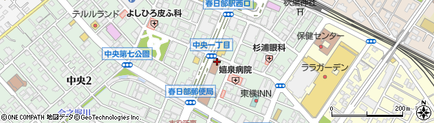 ファミリーマート春日部中央一丁目店周辺の地図