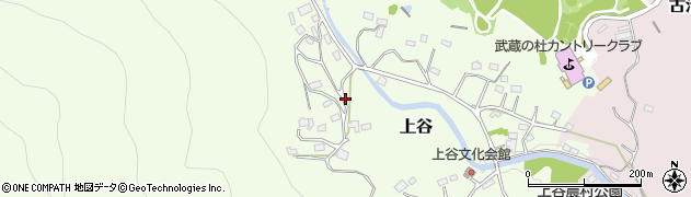 埼玉県入間郡越生町上谷周辺の地図