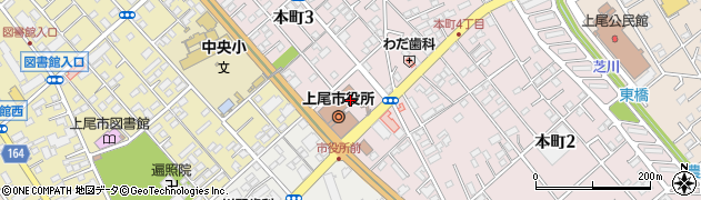 上尾市役所　都市整備部市街地整備課周辺の地図