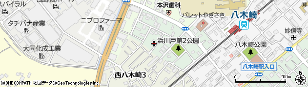 埼玉県春日部市八木崎町周辺の地図