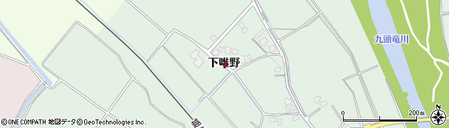 福井県大野市下唯野周辺の地図