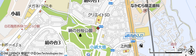 茨城県警察本部　常総警察署・絹の台駐在所周辺の地図