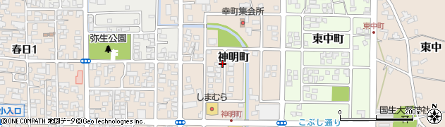 福井県大野市神明町周辺の地図