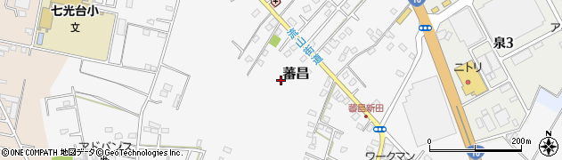 千葉県野田市蕃昌周辺の地図