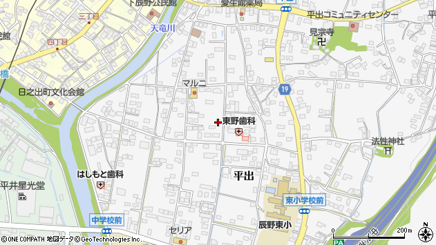 〒399-0422 長野県上伊那郡辰野町平出の地図