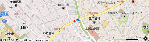 上尾市文化センター前周辺の地図