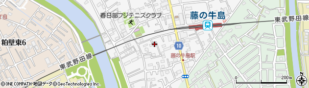 埼玉県春日部市牛島93周辺の地図