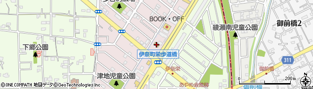 セブンイレブン伊奈栄店周辺の地図