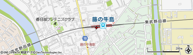 東武鉄道株式会社　藤の牛島駅周辺の地図