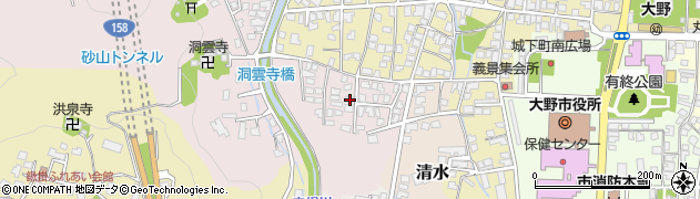 福井県大野市清瀧120周辺の地図