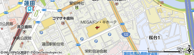 ダイソーＭＥＧＡドンキホーテ蓮田店周辺の地図