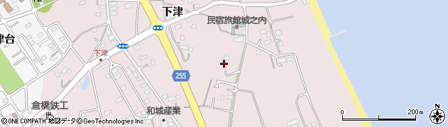 茨城県鹿嶋市下津周辺の地図