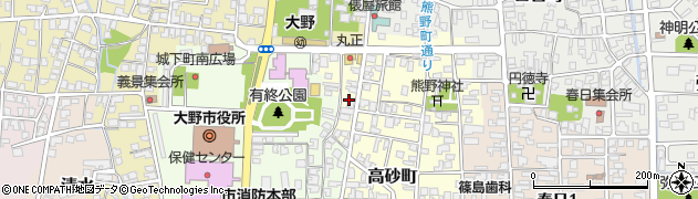福井県大野市高砂町2周辺の地図