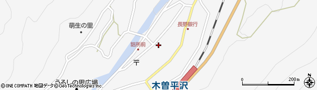 長野県塩尻市木曽平沢周辺の地図