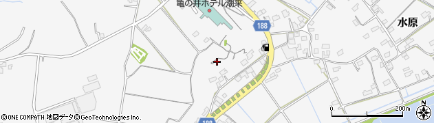 茨城県潮来市水原周辺の地図