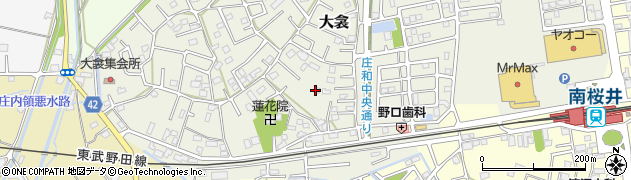 埼玉県春日部市大衾周辺の地図