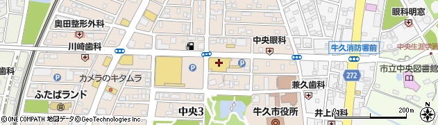 クリエイトＳＤ茨城牛久中央店周辺の地図