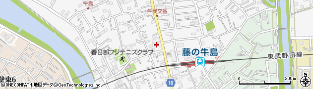 埼玉県春日部市牛島152周辺の地図