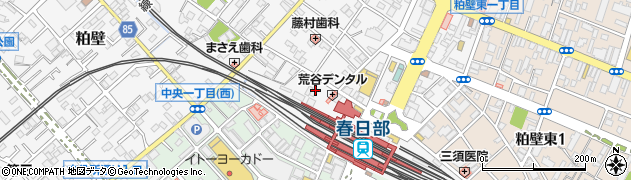 埼玉県春日部市粕壁1丁目周辺の地図